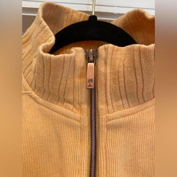 Tommy Bahama Pullover Men’s Large 1/4 Zip Orange Preppy Coastal Beach Logo - Picture 4 of 7